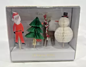 New Meri Meri Santa Rudolph Snowman Christmas Tree Xmas Party Picks Toothpicks - Picture 1 of 9