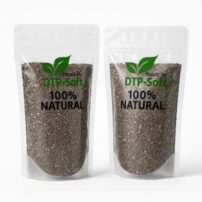 2kg Chia Samen / 2 x 1kg / Sparpaket Top-Qualität, Salvia Hispanica Zip-Beutel - Bild 1 von 4