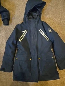 Spyder Girls Jacket, Black, Size 10 - Picture 1 of 5