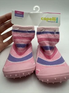 Capelli New York Kids Sock Shoes 12 Months Girl Pink - Picture 1 of 7