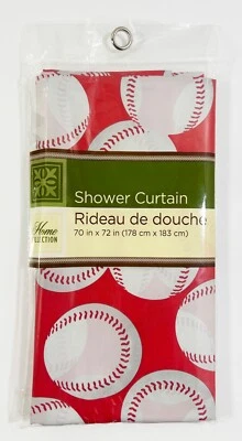 Colección Hogar BÉISBOL Cortina de Ducha Estampado Completo 70 in x 72 in NUEVO Precintado Foto 1 de 3