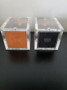 Vintage COACH Leatherware Magnetic Acrylic Photo Cube Holds 4 2x3 Images 2 Cubes