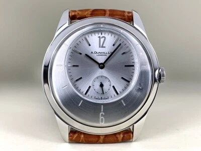 *Raro* Reloj mecánico para hombre Alfred Dunhill x Centric con correa de cuero marrón Foto 1 de 4