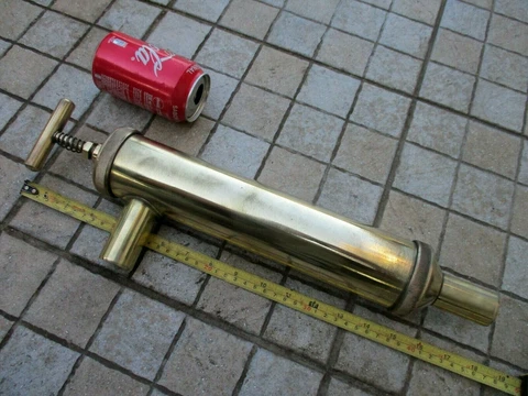 Vintage Water Pump Museum All in Brass Garden or Farm Tool Fully Functional Cover