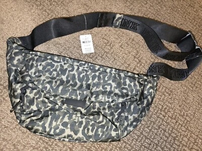 Victoria’s Secret PINK Waist Bag Fanny Pack Crossbody Leopard Camouflage - NEW - Image 1 of 4