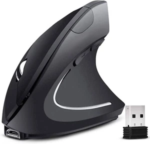 Ergonomic Vertical Wireless Rechargeable Mouse - Comfortable, Efficient - Picture 1 of 10