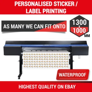 VINYL STICKERS CUSTOM PRINTED DECALS LABELS CUSTOM PRINTED AND CUT TO ANY SHAPE - Picture 1 of 2