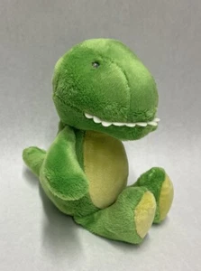Carters Green Yellow Dinosaur Stuffed Plush 2016 Lovey Dino T-Rex Teeth 67192 - Picture 1 of 23