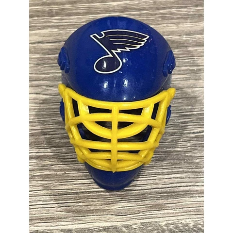 St. Louis Blues Hockey Goalie Mini Helmet Mask Franklin NHL 1.5" Blue Cover