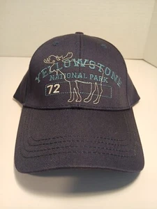Yellowstone National Park Dad Cap 100% Cotton Navy Blue Baseball Hook & Loop - Bild 1 von 4
