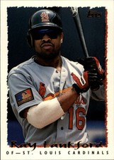 1995 Topps St. Louis Cardinals Baseball Card #82 Ray Lankford