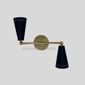1950'S Mid-Century Modern Wall Sconce Italian Sputnik Brass Wall Sconces - Picture 1 of 5