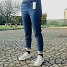 Pantaloni Jeans Chambray Sportivo Elasticizzato Primavera Estate Made In Italy