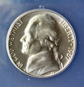1967 5c Jefferson SMS Nickel ANACS SP 68 - Picture 1 of 6