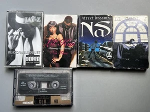 East Coast Rap Hip Hop 5 Cassette Lot Jay Z Nas Lil Kim LL Cool J 1990s Tested - Picture 1 of 6