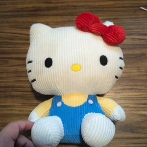 Peluche clásico de pana de 10” Sanrio HELLO KITTY NUEVO SIN ETIQUETAS - Imagen 1 de 3