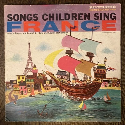 Songs Children Sing France Vinyl LP Orig Riverside Record VG - Image 1 of 4