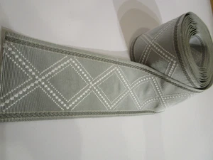 Kravet Diamant Trim Candace Olsen Design grau weiß Rand Band 4,52 Yard 3,25 breit - Bild 1 von 6