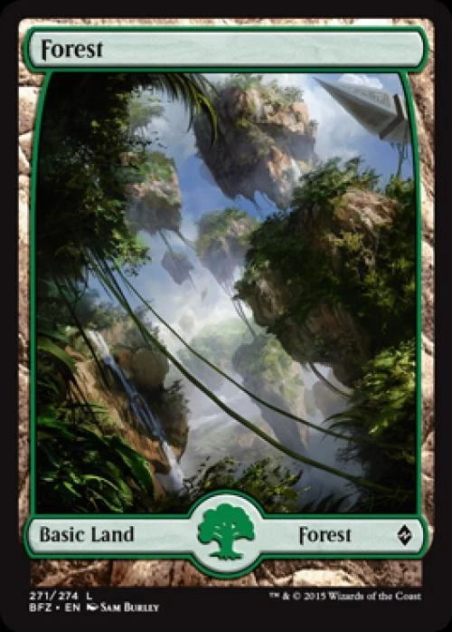 Forest (271) (Full Art) -Foil Medium Play MTG Battle for Zendikar - Image 1 of 1