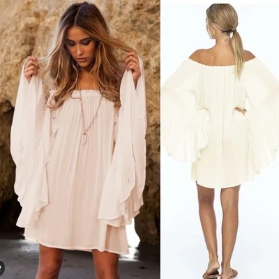 Indah OPAL KAMANI 叠层夏季天使仙女连衣裙 S — 第 1/4 张图片