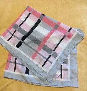Scarf Vintage Texture Wash Synthetic Poly Multicolour Square Geometric Design - Picture 1 of 4