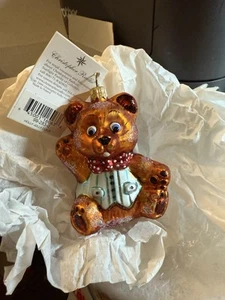 RADKO "BABY HUGGY BEAR" 98-223-0 1998 3 1/2" VEST AND BOW TIE TEDDY - Picture 1 of 2