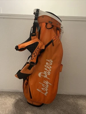 Sun Mountain Golf Stand Bag Orange Black 4 Way Divider EZ-Fit Strap Lady Pacers - Image 1 of 4