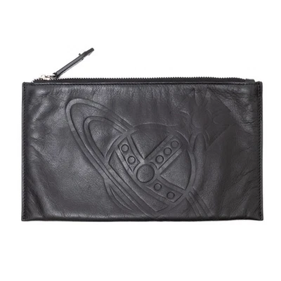 Vivienne Westwood Bolso Cartera de Cuero Negro Auténtico de JAPÓN Foto 1 de 4