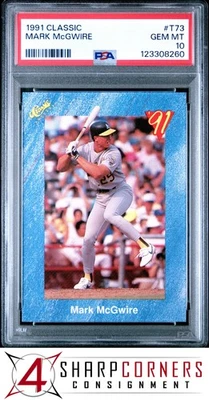 McGWIRE 1991 clásico #T73 Mark Athletics PSA 10 Foto 1 de 3