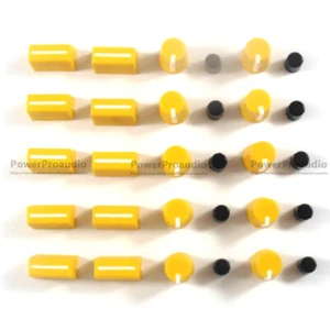 10 PIEZAS Perno Rotativo + 10 PIEZAS Tapa de Fader para Mezclador de Ranas TTM 57 61 62 64 68 (amarillo) - Imagen 1 de 3