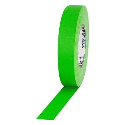 Pro Tapes Neon Pro Gaffer Tape Fluorescent Green 1" x 50 yds.