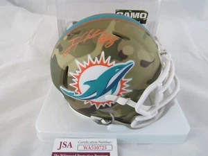 JEVON HOLLAND MIAMI DOLPHINS CAMO MINI HELMET SIGNED AUTOGRAPHED - Picture 1 of 3