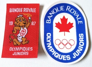 Lot Vintage 1987 Patch ROYAL BANK JUNIOR OLYMPICS Banque Royale Olympiques - Picture 1 of 3