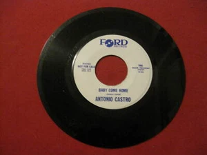 ANTONIO CASTRO "BABY COME HOME" RARE 1960'S FORD 166 STEREO PROMO LQQQK!! - Picture 1 of 2