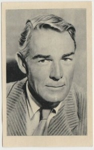 Randolph Scott 1955 Ruiz Romero Film Star Paper Stock Trading Card #18 E1