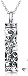 Urn Necklace Sterling Silver Bar Cremation Jewelry for Ashes Memory Jewelry...  - Picture 1 of 6
