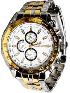 NEW = "ORLANDO" QUARTZ-BATTERY MOVEMENT WRISTWATCH (12 MONTHS FULLY GUARANTEED) - Picture 1 of 8
