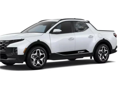 2 PCS Racing Sport Car Door Side Stickers For Hyundai Santa Cruz Graphics Decal - Изображение 1 из 4