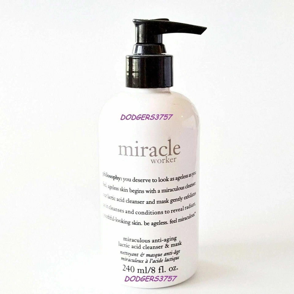 LIMPIADOR FACIAL DE ÁCIDO LÁCTICO FILOSOPHY MIRACLE WORKER 8 OZ ¡INCREÍBLE! Foto 1 de 1