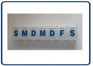 Tablettenbox Pillenbox für  7 Tage 1 Tagesfach extra großes Tagesfach - Bild 1 von 1