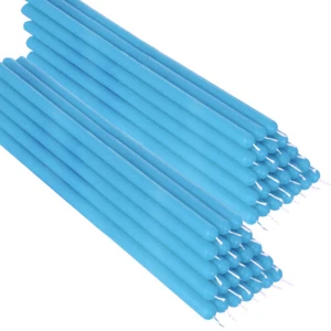 50x Hell Blau Paraffinwachs 26cm Tropfkerzen Ritualkerze Osterkerzenfarbig 36340 - Picture 1 of 1