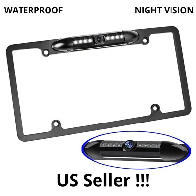 Backup Camera Rearview License Plate Frame Universal for Pyle Car Radio Night Vi - Image 1 of 4