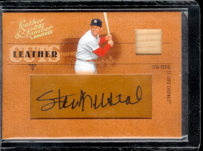 2005 Donruss Leather & Lumber Stan Musial Auto Bat #2/6 St. Louis Cardinals - Image 1 of 1