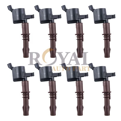 Set 8 Ignition Coils 4.6L 5.4L For Ford F-series Navigation Expedition Explorer - Image 1 of 4