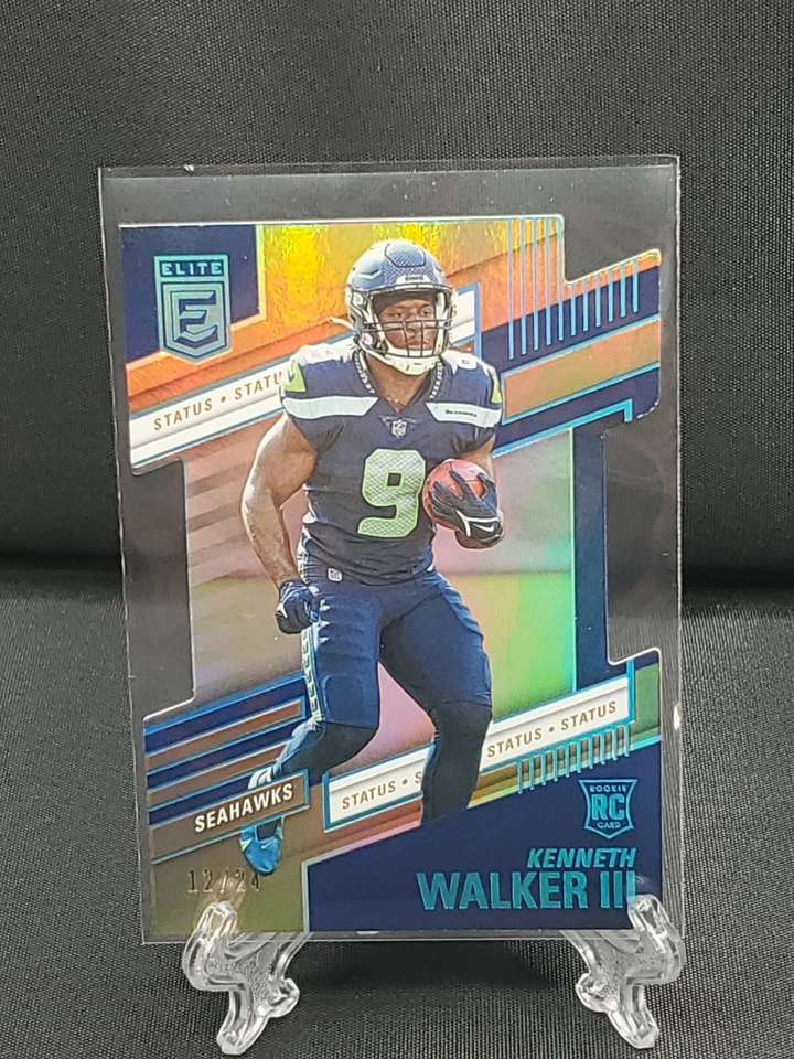 Kenneth Walker RC 2022  Donruss Elite #110 Blue Status Die-Cut /24 Seahawks - Image 1 of 4