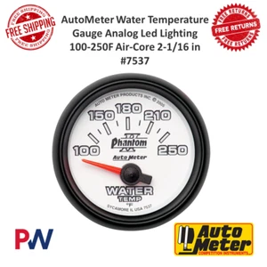 AutoMeter Water Temperature Gauge Analog Led Lighting 100-250F Air-Core 2-1/16" - Picture 1 of 9