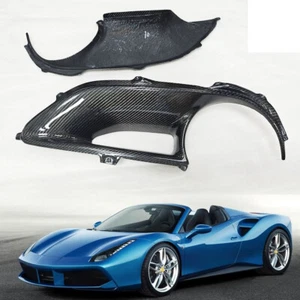 Real Carbon Fiber Rear Fog Tail Light Surround Cover For Ferrari 488 GTB Spider - Bild 1 von 8