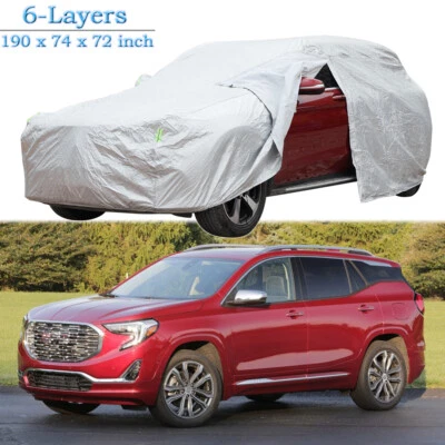 For GMC Terrain Full Car Cover Outdoor Rain Sun UV Snow Dust Proof w/ Zipper - Image 1 of 4