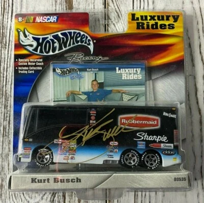 Kurt Busch #97 Hot Wheels Racing Luxury Rides Motor Coach NASCAR Signed - Image 1 of 4