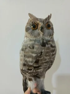 gray simulation foam&feathers owl model garden decoration doll gift 33cm - Picture 1 of 3